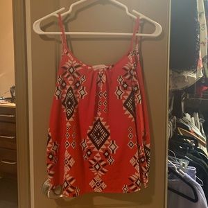 Red/black tribal tank
